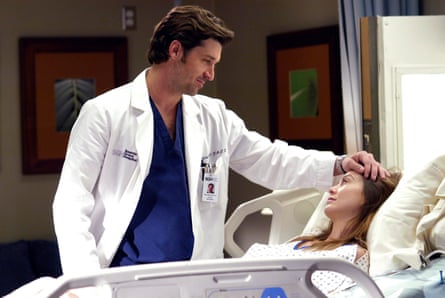 Still from Grey’s Anatomy starring Patrick Dempsey and Ellen Pompeo.