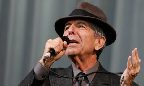 Leonard Cohen performs at the Glastonbury Festival 2008