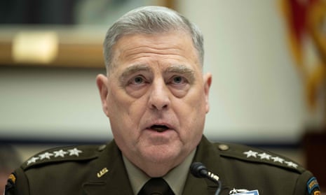 Mark Milley, the chairman of the US joint chiefs of staff, speaking in Washington DC