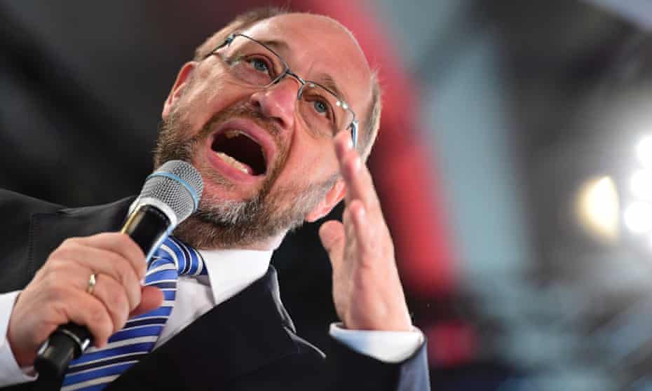 Martin Schulz speaking in Berlin earlier this week.