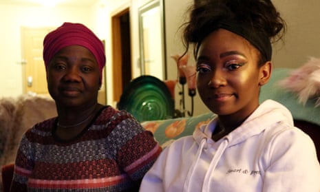 Gabrielle Gworlekaju, right, with her mother, Magdelene Menyongaro, at home in the suburbs of Minneapolis.
