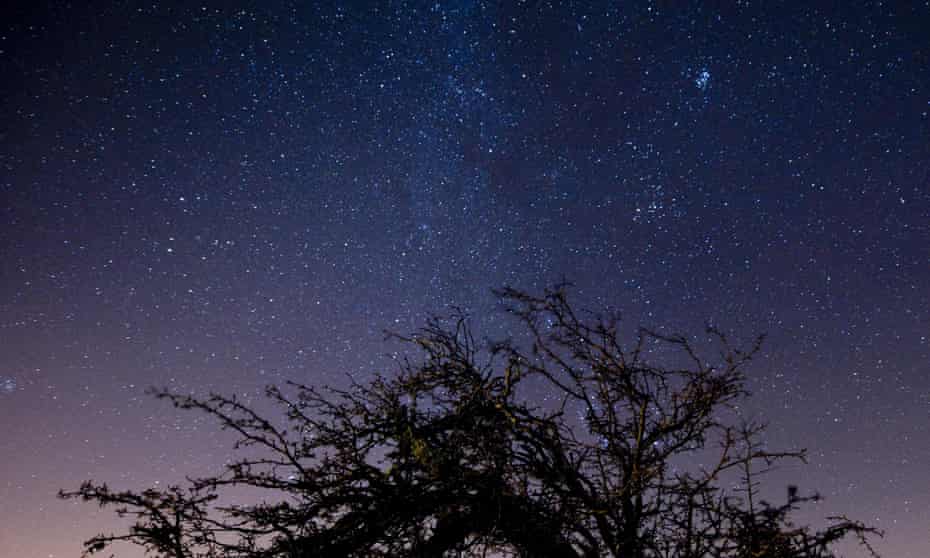 The night sky over Exmoor national park