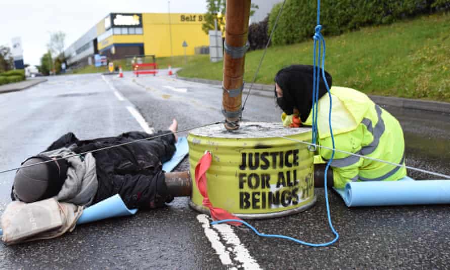 Animal Rebellion activists at Basingstoke.