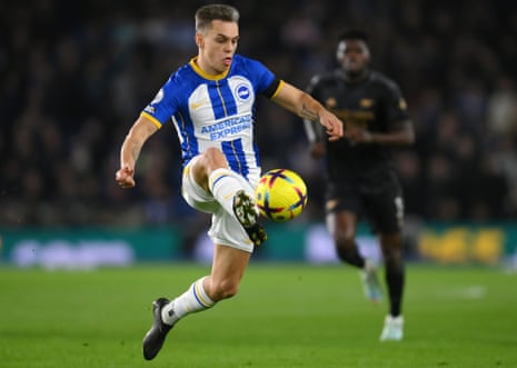 Leandro Trossard in action against Arsenal last month.