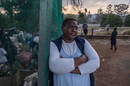 Lydia Mpingashato, a Zimbabwean migrant, photographed at a makeshift camp in Pietermaritzburg.