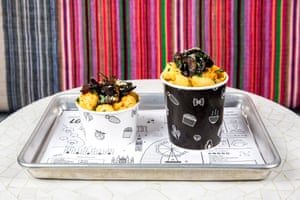 Mac’n’cheese with shiitake bacon at By Chloe