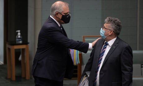 Scott Morrison and Keith Pitt in parliament