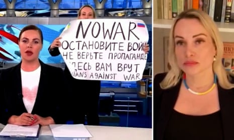 Russian state television employee Marina Ovsyannikova made a pre-recorded video statement before bursting onto a live television broadcast to protest Russia’s war on Ukraine.