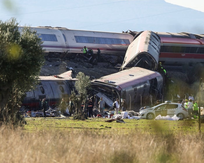 Spain train crash: at least 10 dead after collision in Toledo province