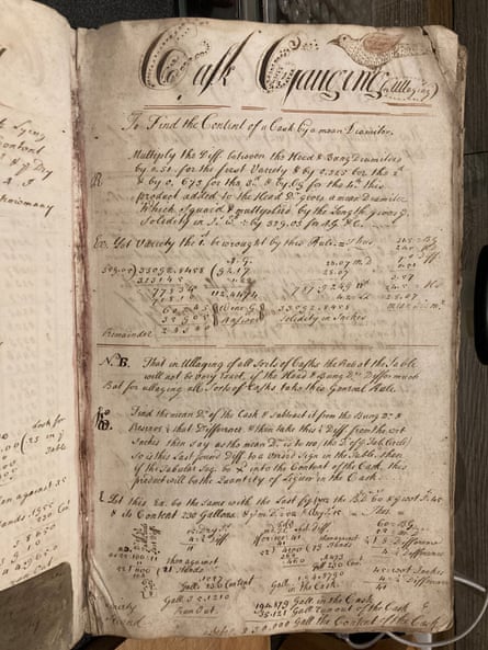 Buku salinan matematika abad ke-18, dimiliki oleh John Robinson dari Lessonhall, Cumbria pada tahun 1753.
