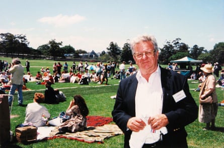 Jack Mundey at a rally concert in the Domain in 1997.
