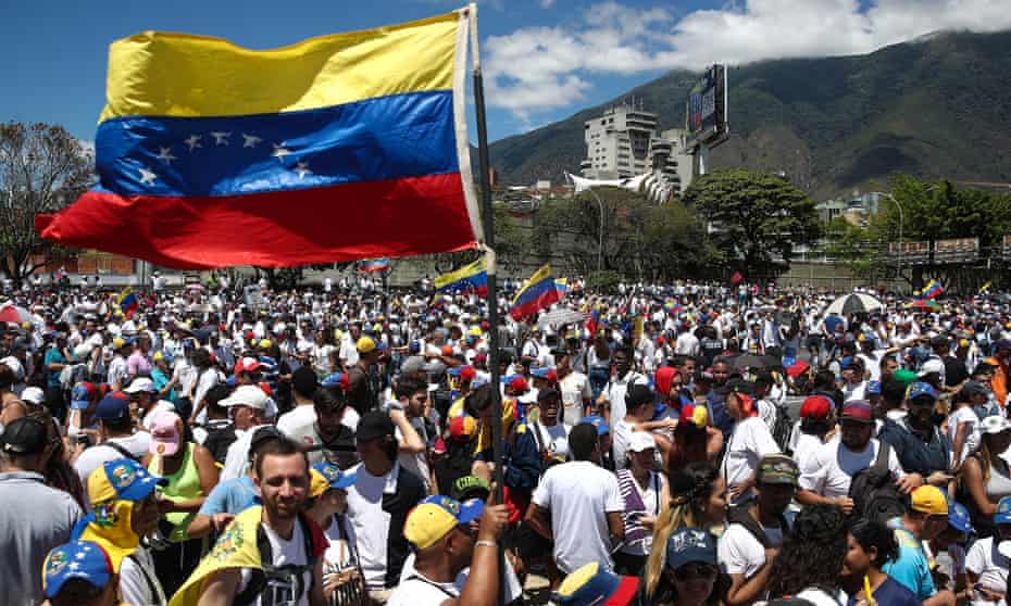 Opposition rallies gather in Caracas on Saturday to demand that foreign humanitarian aid convoys be allowed to cross the border amid the severe economic crisis.