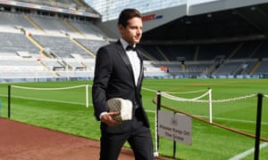 Florian Thauvin at his Newcastle United unveiling in 2015.
