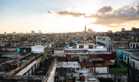 Panoramic view of Havana at sunset in 2019