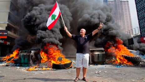 Lebanon protests: key moments from a week of unrest – video