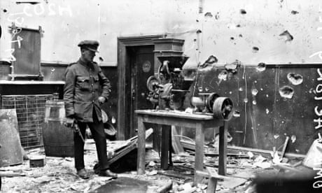 The reading room at the Public Record Office after the Four Courts battle in 1922