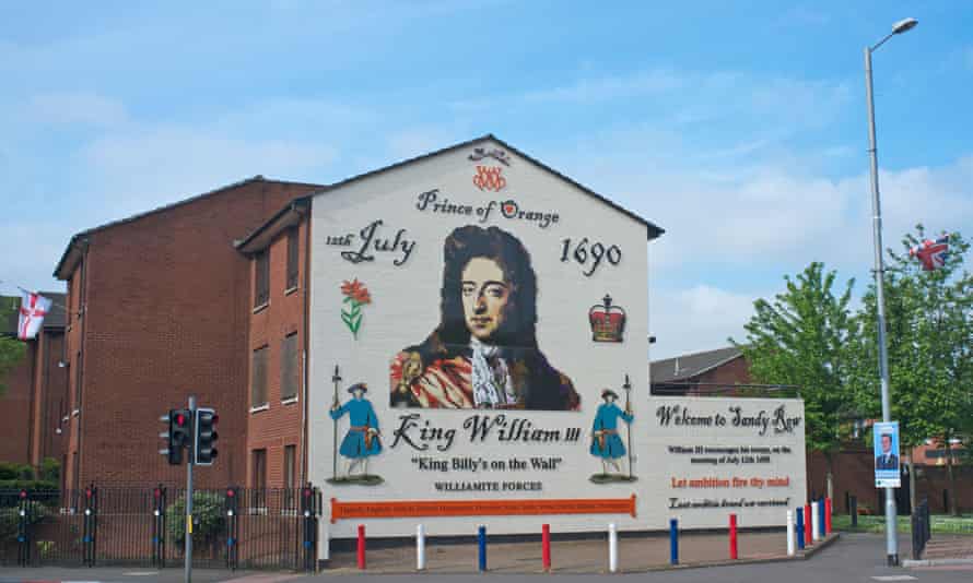 Prince of Orange mural on the end of a house in a Protestant neighbourhood in Belfast, Northern Ireland