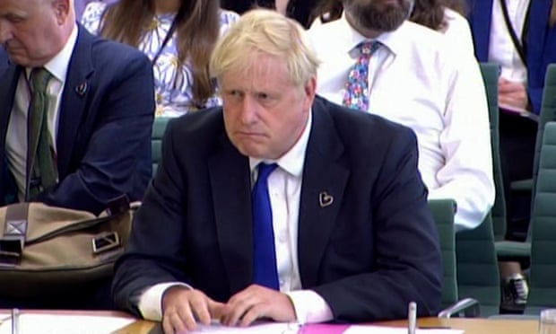 Boris Johnson at the parliamentary liaison committee yesterday.