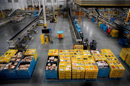 The Amazon fulfillment center in Robbinsville township in New Jersey.