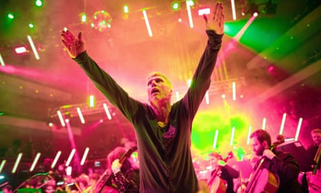 Strings of life: Bez gives the Manchester Camerata some lessons in freaky dancing 