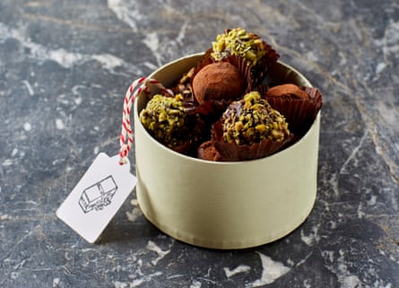 Helen Goh’s dried lime truffles with honey and salt.