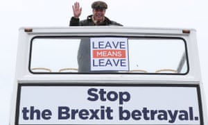 Nigel Farage in Sunderland before the start of his ‘Brexit Betrayal’ march to London.