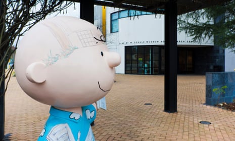Charlie Brown figure outside the Charles M Schulz Museum in Santa Rosa, California