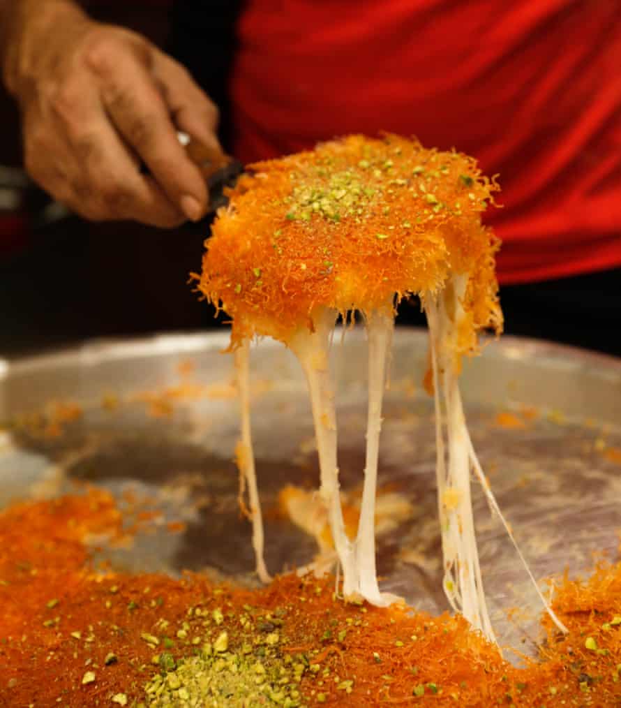 Knafeh Nabulsi. The unofficial Ramadan Nights markets in Lakemba.