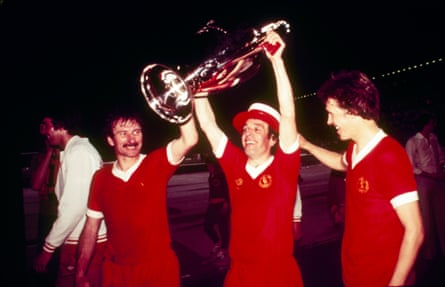 Liverpool win the European Cup in 1977.