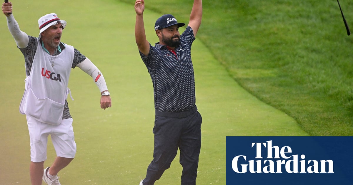 JJ Spaun completes fairytale with monster final putt on wet and wild day at US Open