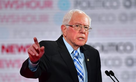 Bernie Sanders during the sixth Democratic primary debate of the 2020 presidential campaign season at Loyola Marymount University in Los Angeles, California.