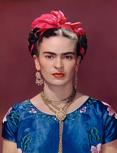 Frida with Blue Satin Blouse, New York, 1939. Portrait of Frida Kahlo.