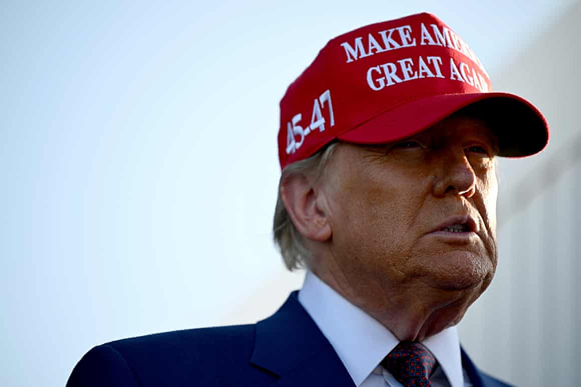 Donald Trump arrives for the launch of the sixth test flight of the SpaceX Starship rocket, Tuesday, 19 November 2024.
