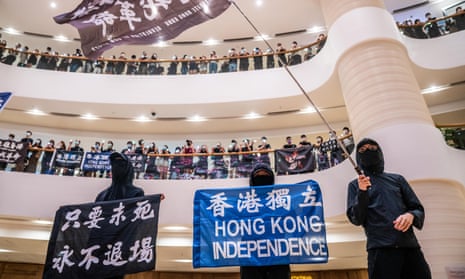 Pro-democracy protesters gather in Hong Kong