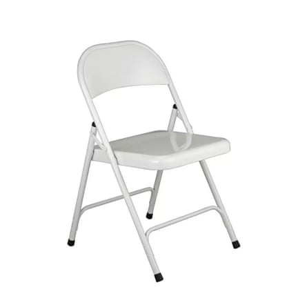 Habitat Macadam Metal Folding Chair, White