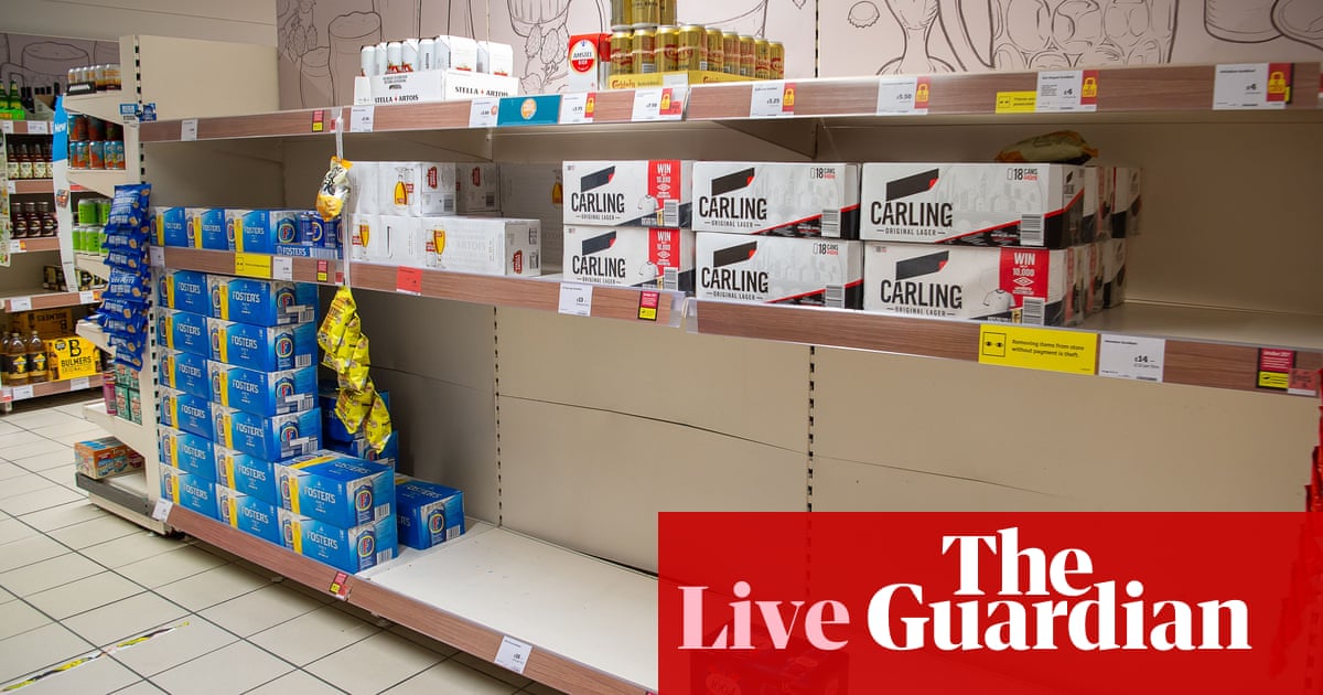 UK supply chain crisis hitting food supplies and retail stocks – business live
