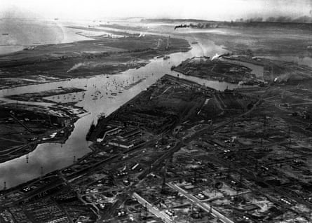 an aerial view of land