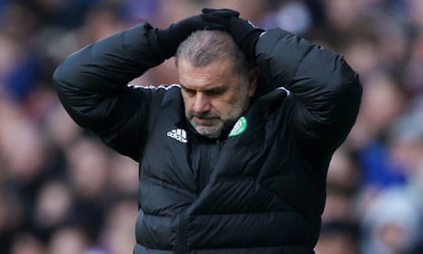 Celtic manager Ange Postecoglou during the 2-2 draw at Rangers.