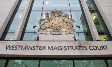 Westminster magistrates court in London