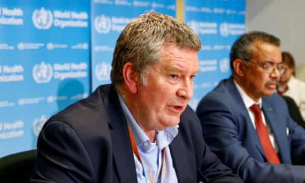 Executive Director of the World Health Organization’s emergencies program Dr Mike Ryan speaks at a news conference in Geneva.