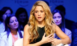 Shakira attends the annual meeting of the World Economic Forum in Davos in January 2017. 