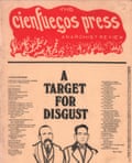 Cover of the Cienfuegos Press Anarchist Review with the title A Target For Disgust and a drawing of two men in 1890s blazers