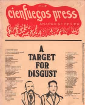 Cover of the Cienfuegos Press Anarchist Review with the title A Target For Disgust and a drawing of two men in 1890s blazers