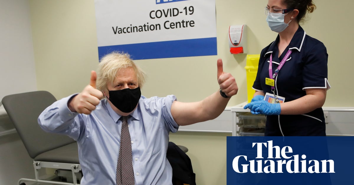 Boris Johnson receives Oxford/AstraZeneca Covid vaccine