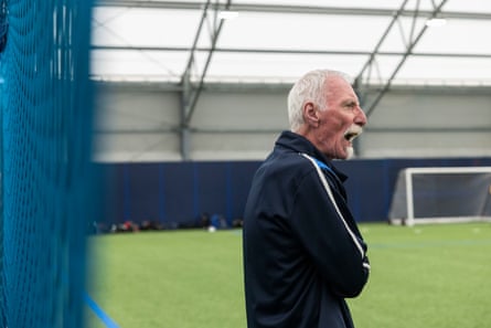 Gareth Lewis on the sidelines