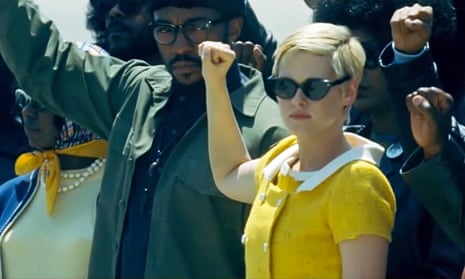 Utterly committed … Kristen Stewart as Jean Seberg and Anthony Mackie as activist Hakim Jamal.