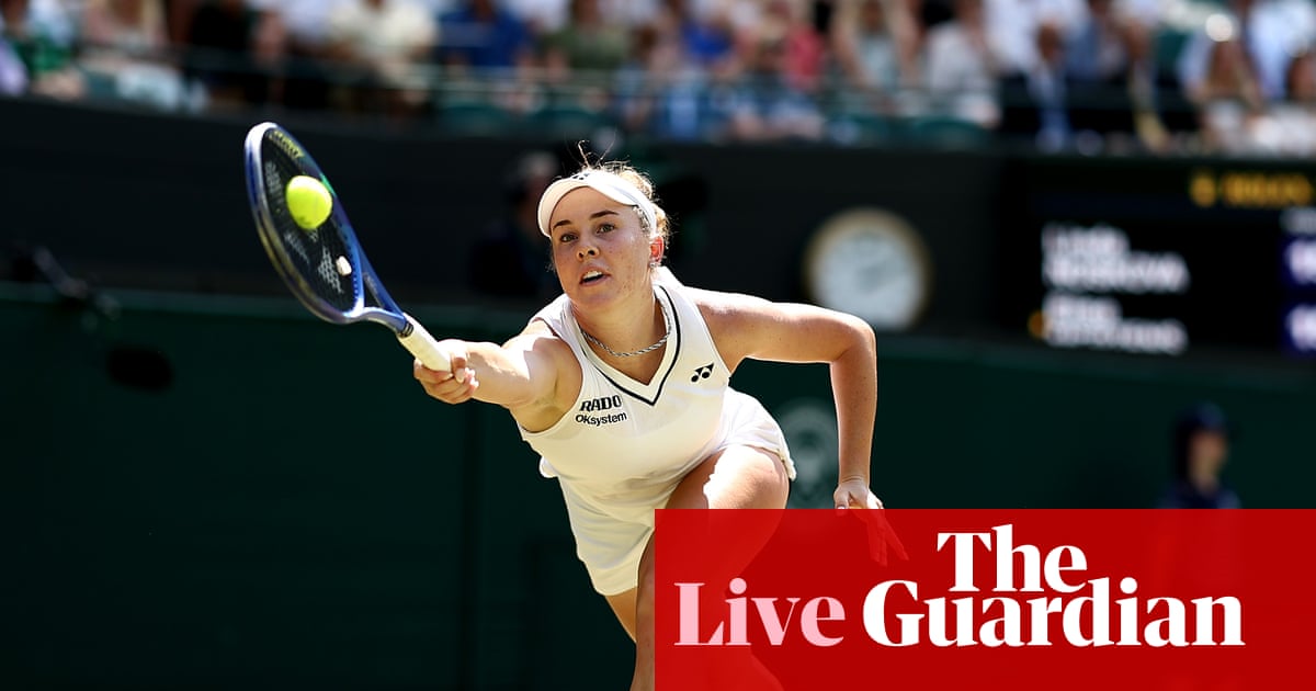 Wimbledon 2026: Noskova v Mertens, Kostyuk v Paolini, Fritz v Zverev, Cobolli v Fery in quarter-finals – live