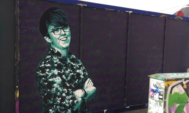 A mural of late journalist Lyra McKee in Belfast city centre.