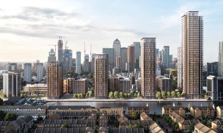 The proposed Westferry Printworks development in east London
