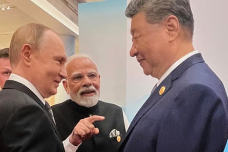 Putin, Modi and Xi together in conversation
